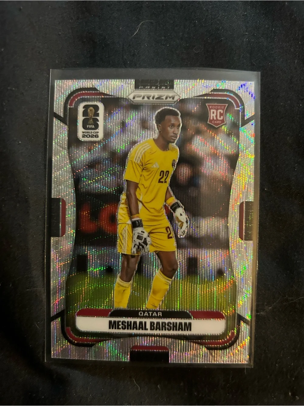 Panini Prizm Qatar Meshaal Barsham Trading Card - Yellow